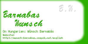 barnabas wunsch business card
